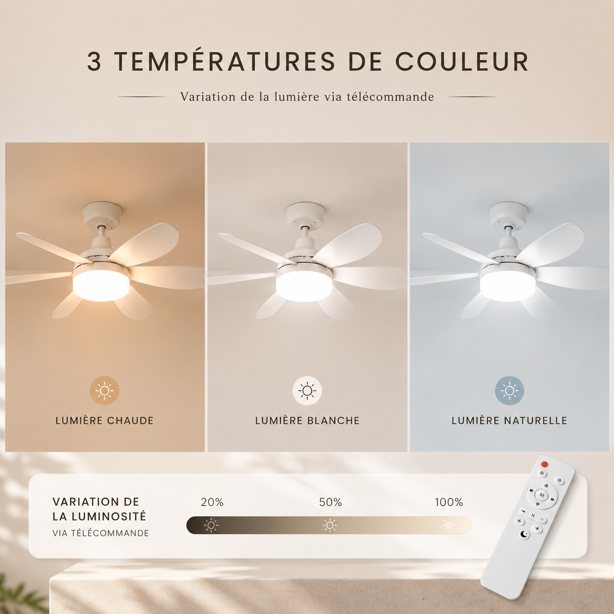 Ventilateur Plafonnier BRĪZA