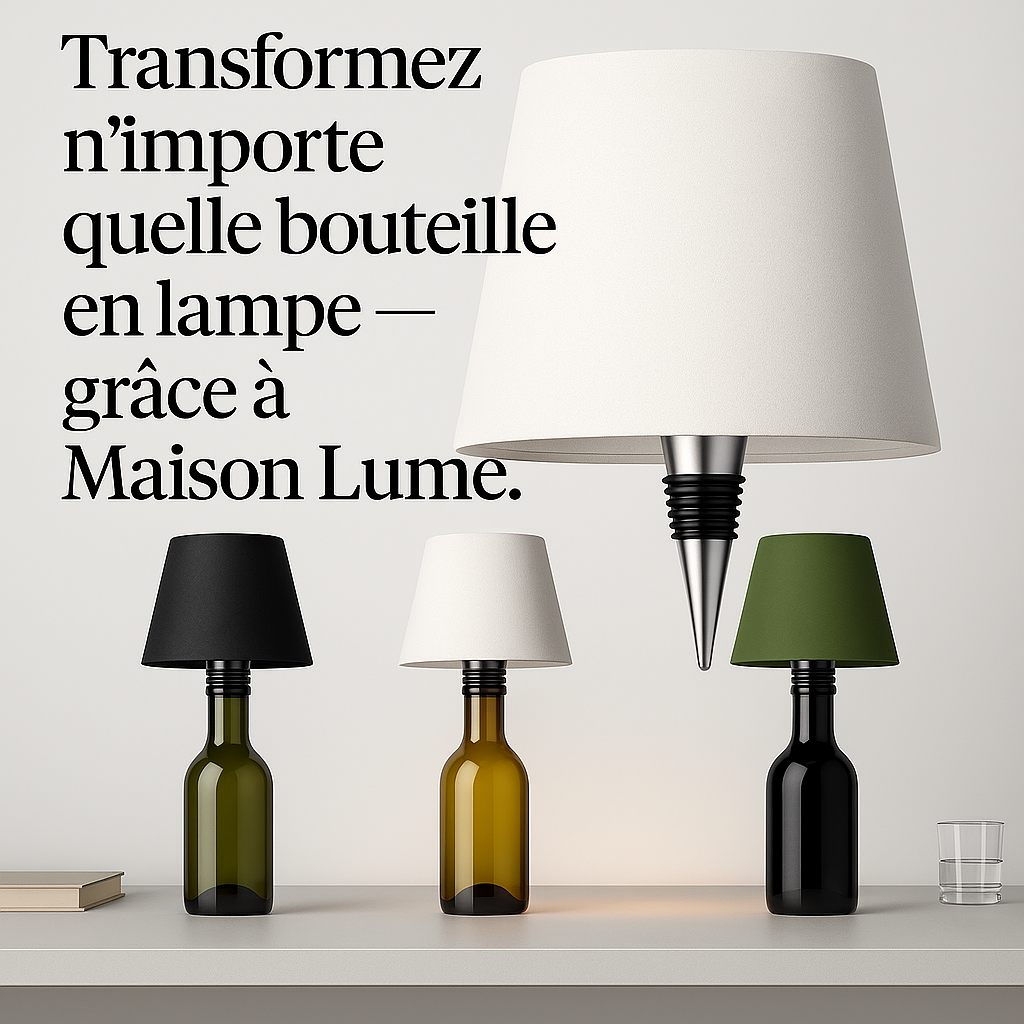 Lampe VĒRA – Lampe sans fil pour bouteilles