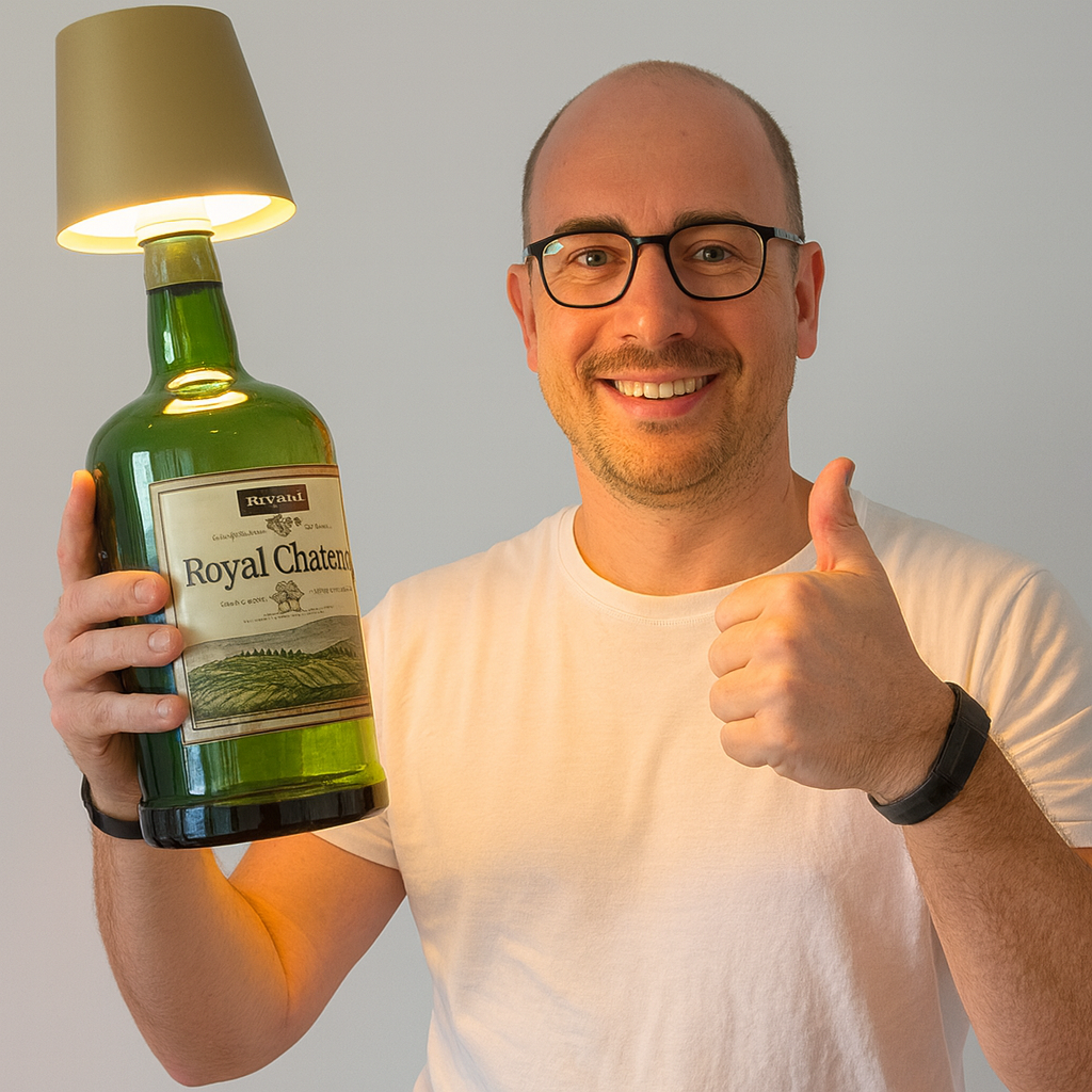 Lampe VĒRA – Lampe sans fil pour bouteilles